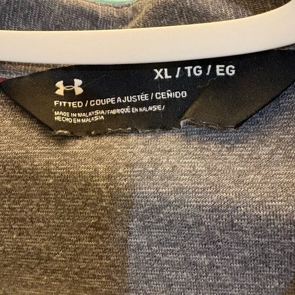 Men's Teal Plaid Under Armour shirt - Picture 2 of 3